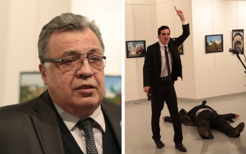 FOTO: Ambasadorul Rusiei în Turcia a murit în urma unui atac armat. Reacția lui Vladimir Putin