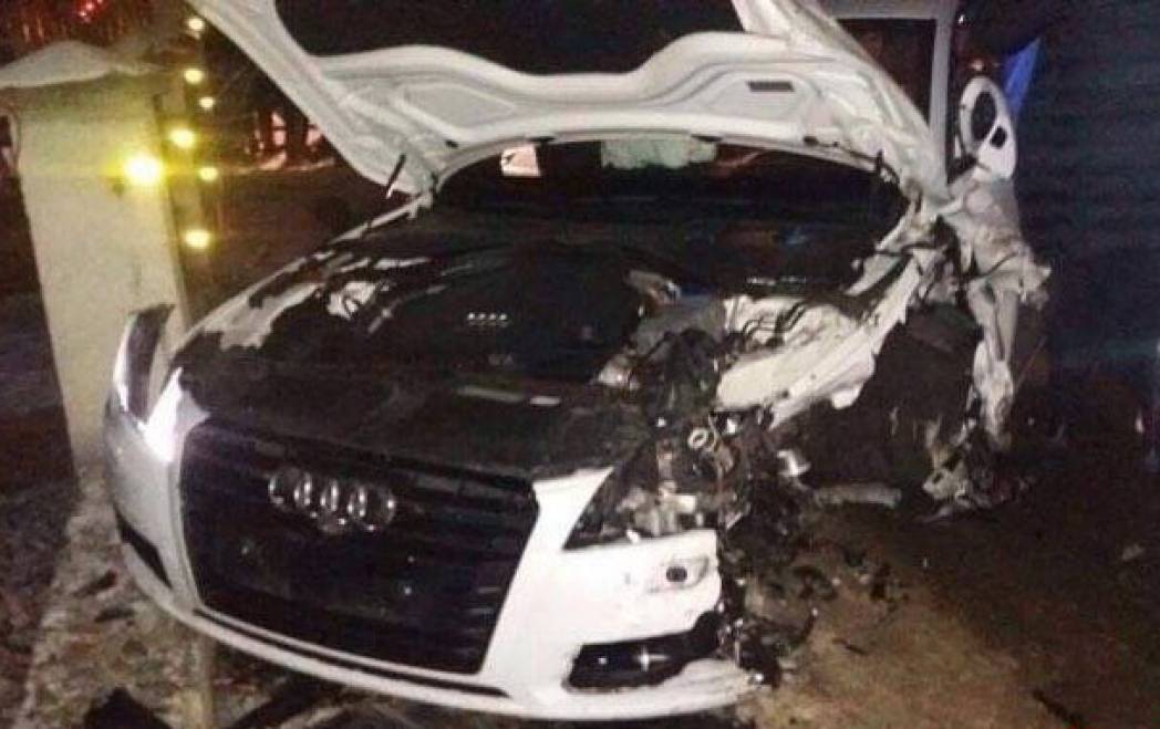 FOTO: Fotbalist din Liga I implicat într-un accident rutier