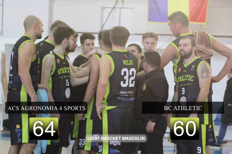 BC Athletic a piedut meciul cu ACS Agronomia