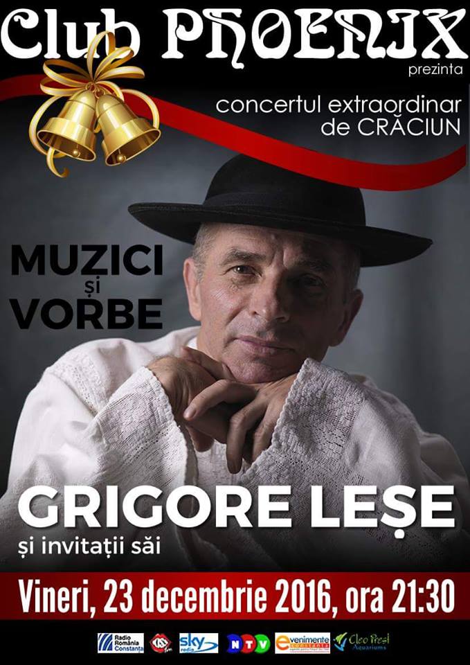 CONSTANȚA. Concert extraordinar de Crăciun susținut de Grigore Leșe