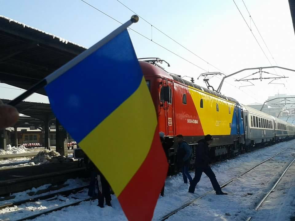 FOTO: Trenul Unirii a plecat astăzi din Gara de Nord către Iași