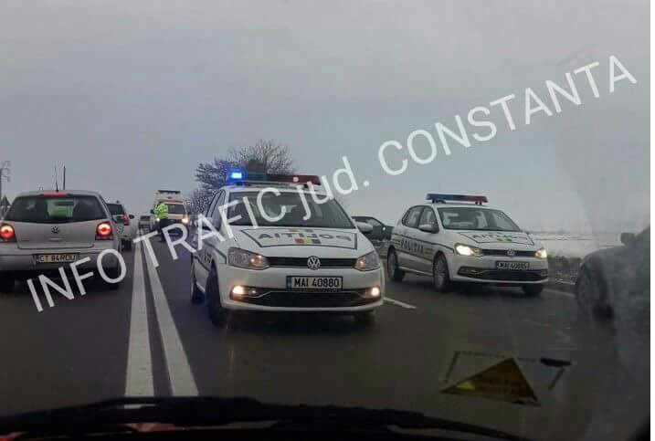 FOTO: Accident rutier pe DN3, între Constanța și Valu lui Traian