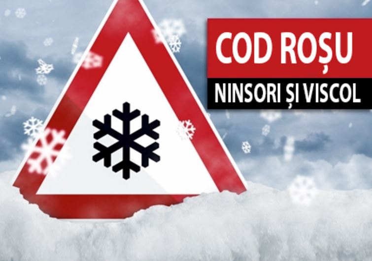 Meteorologii ar putea emite cod roşu de viscol în sud-estul ţării