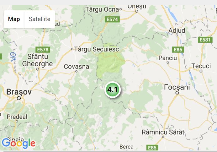 CUTREMUR de 4 grade pe scara Richter în zona seismică VRANCEA