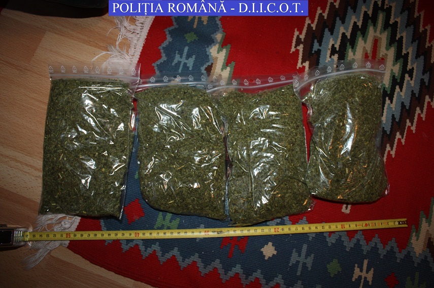 Kilograme de droguri ridicate de polițiștii români în perioada Sărbătorilor de iarnă