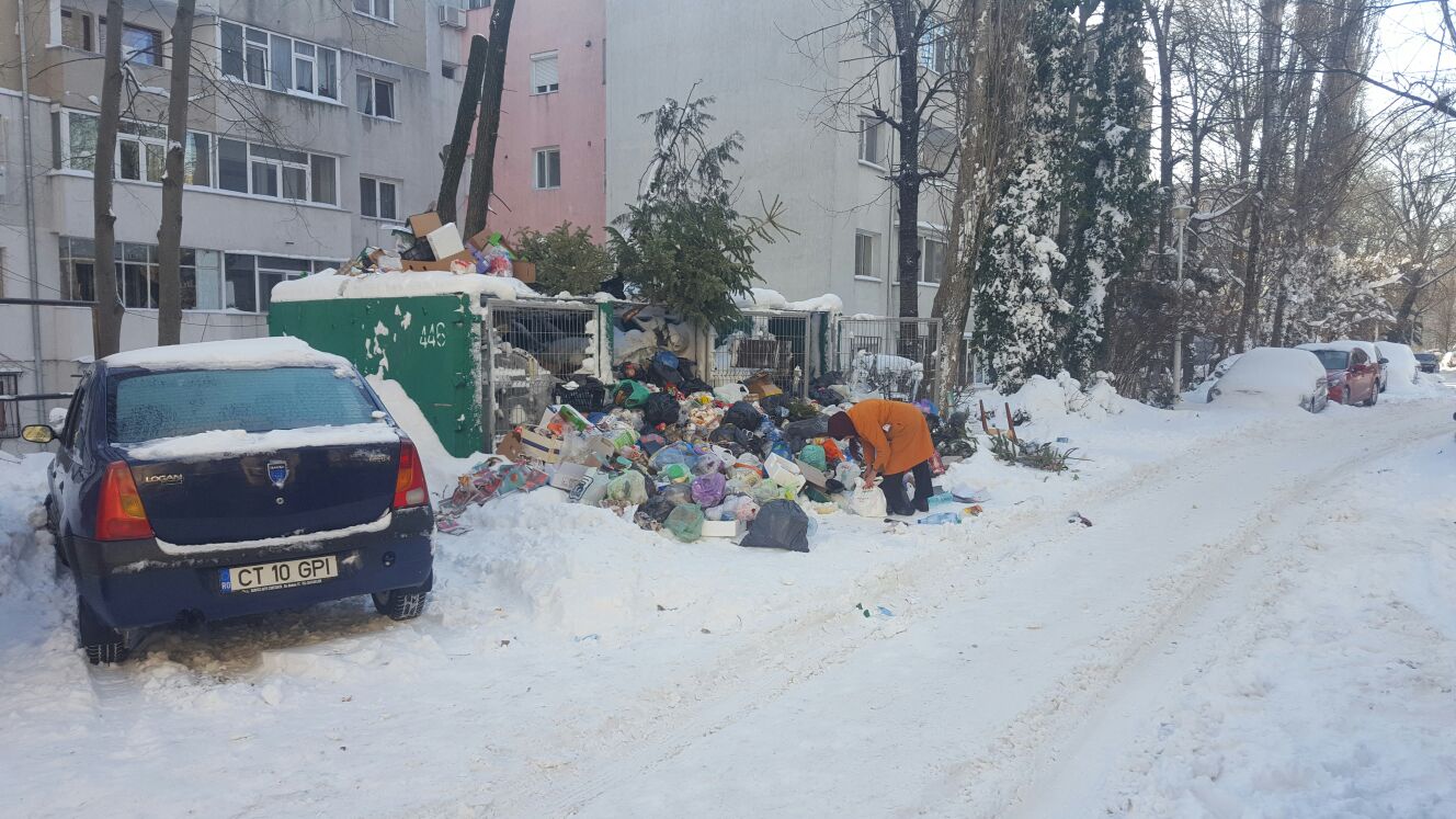 CONSTANȚA: Zăpada se topește, GUNOAIELE rămân