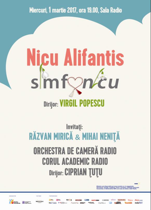 1 martie cu Nicu Alifantis şi Orchestra de Cameră Radio la Sala Radio
