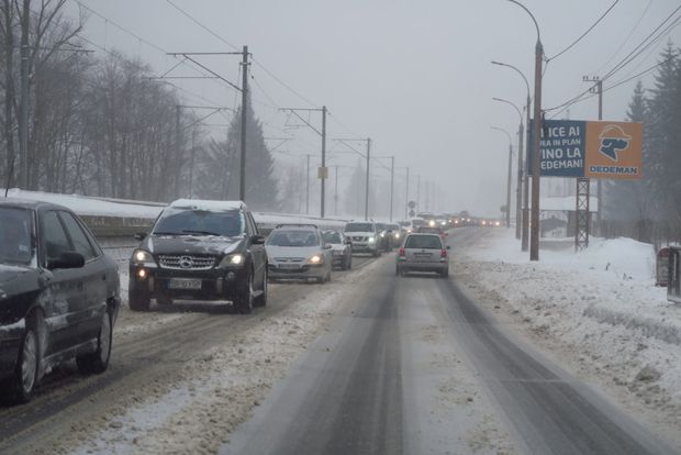 Update/DN1: Coloane de mașini între Predeal și Bușteni, pe sensul spre București