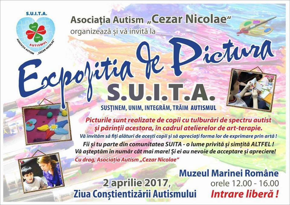 CONSTANȚA: Expoziție de pictură realizată de copii care suferă de autism
