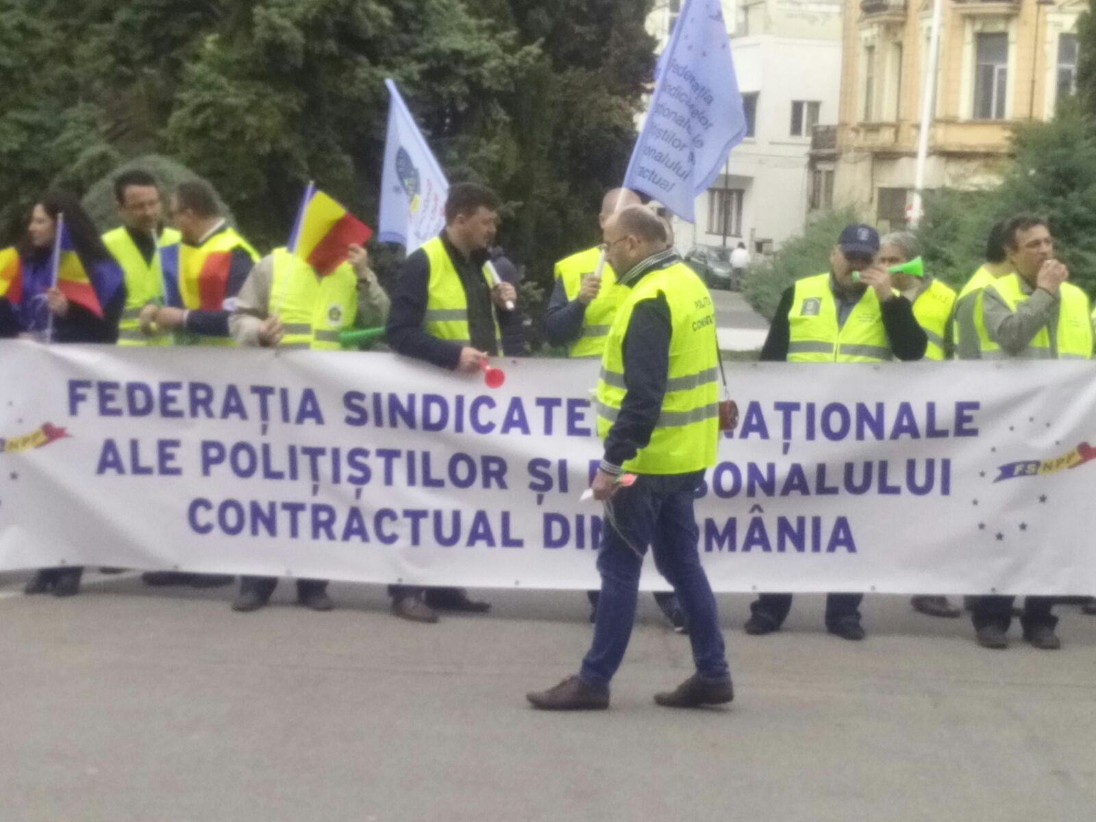Polițiștii – membri ai SNPPC – continuă protestele la CONSTANȚA