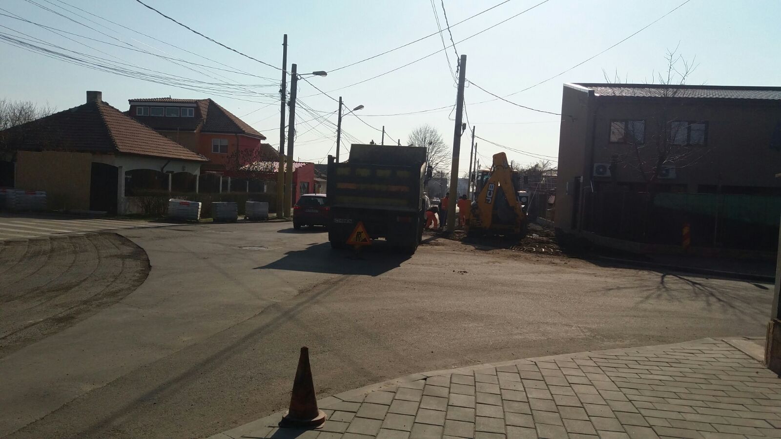FOTO – CONSTANȚA: Atenție, șoferi! Se efectuează lucrări pe o stradă din cartierul Viile Noi