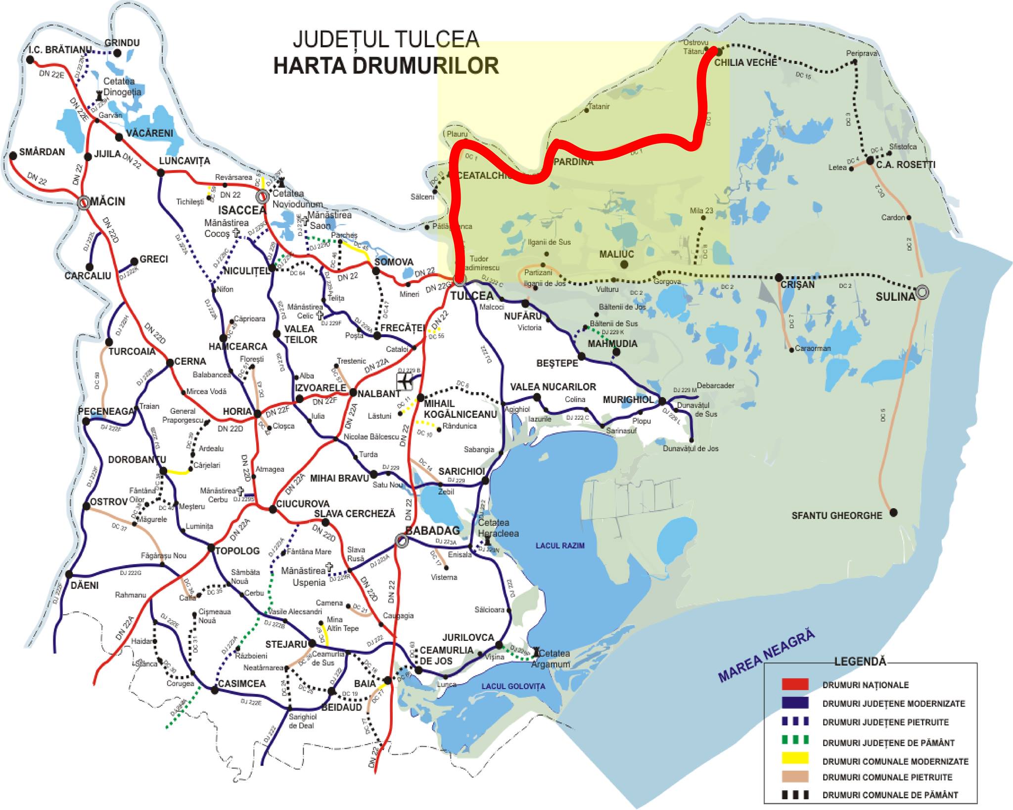 TULCEA: Proiectul pentru reabilitarea drumului județean spre Delta Dunării va fi depus spre finanțare