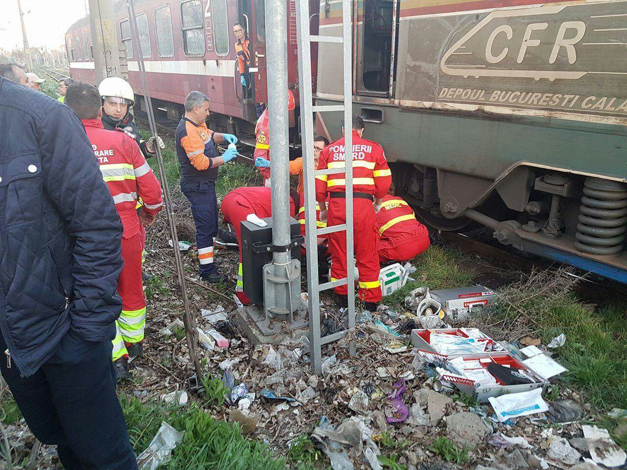 UPDATE – Persoană prinsă sub tren în CONSTANȚA
