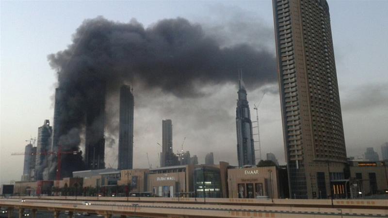Incendiu puternic la Dubai