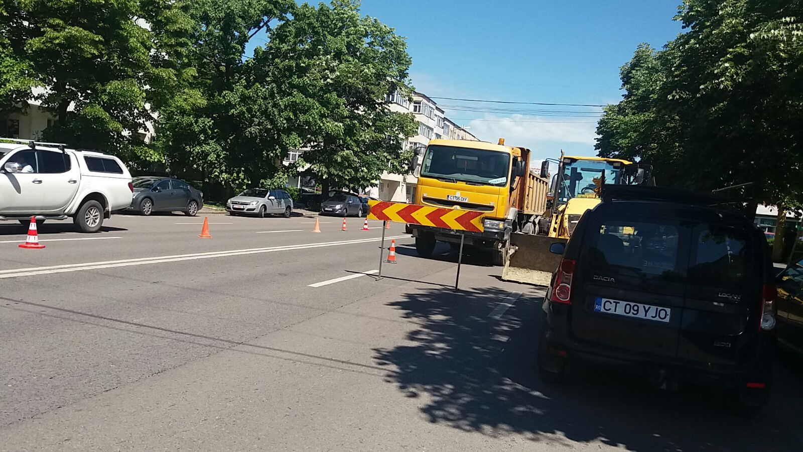 Foto/CONSTANȚA: Trafic restricționat pe bulevardul Alexandru LĂPUȘNEANU