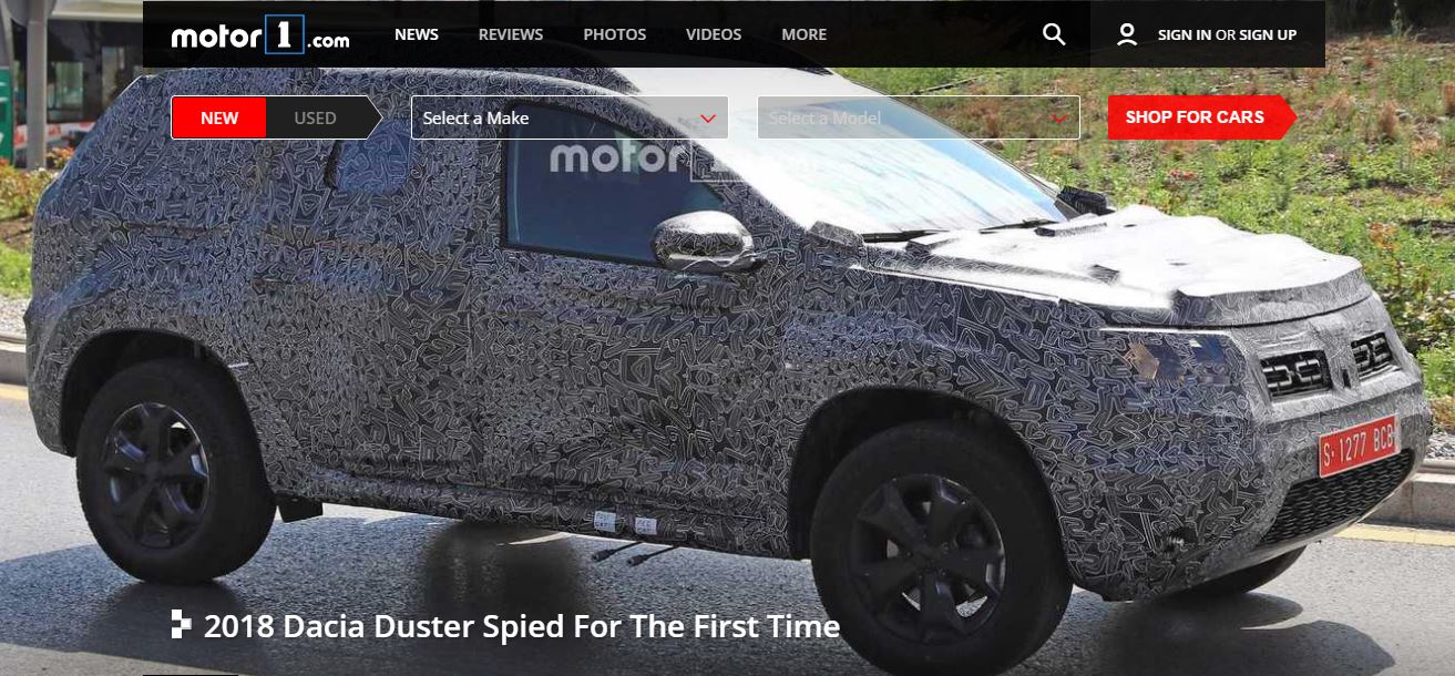 Primele imagini cu noul model DACIA Duster
