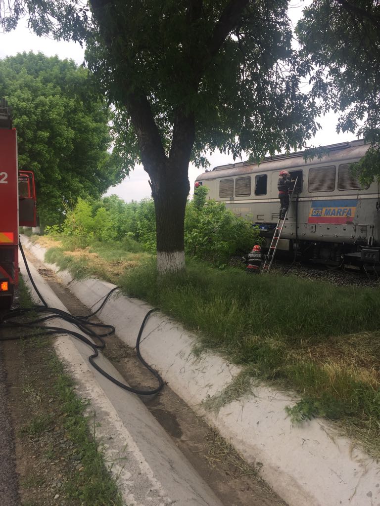 Județul TULCEA: Locomotivă în flăcări