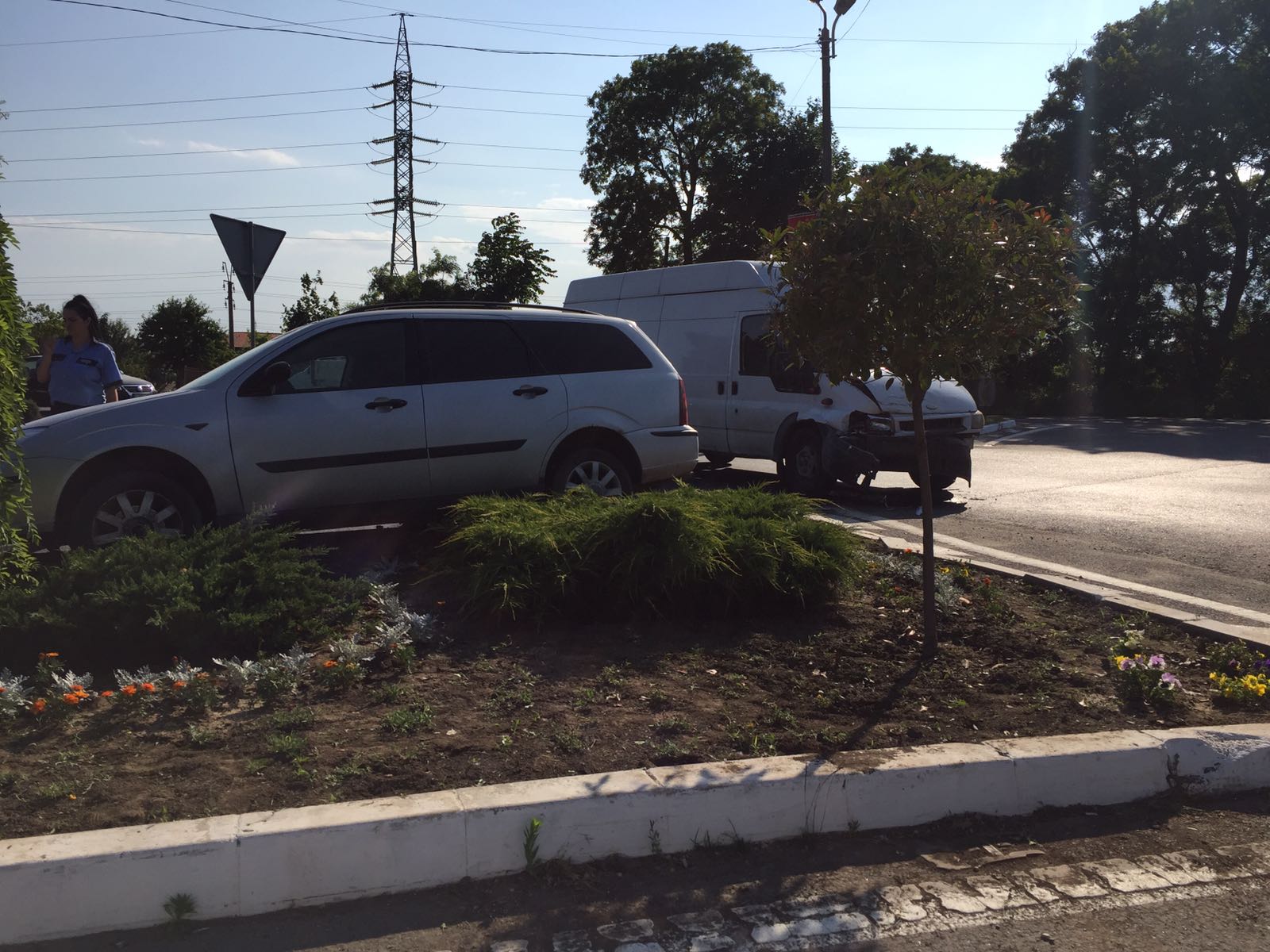 FOTO: Accident la intrare în Eforie Nord