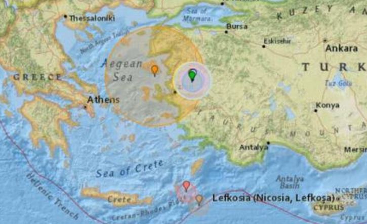 Cutremur cu magnitudinea de 6,3 în Marea Egee. S-a resimțit în Grecia și Turcia