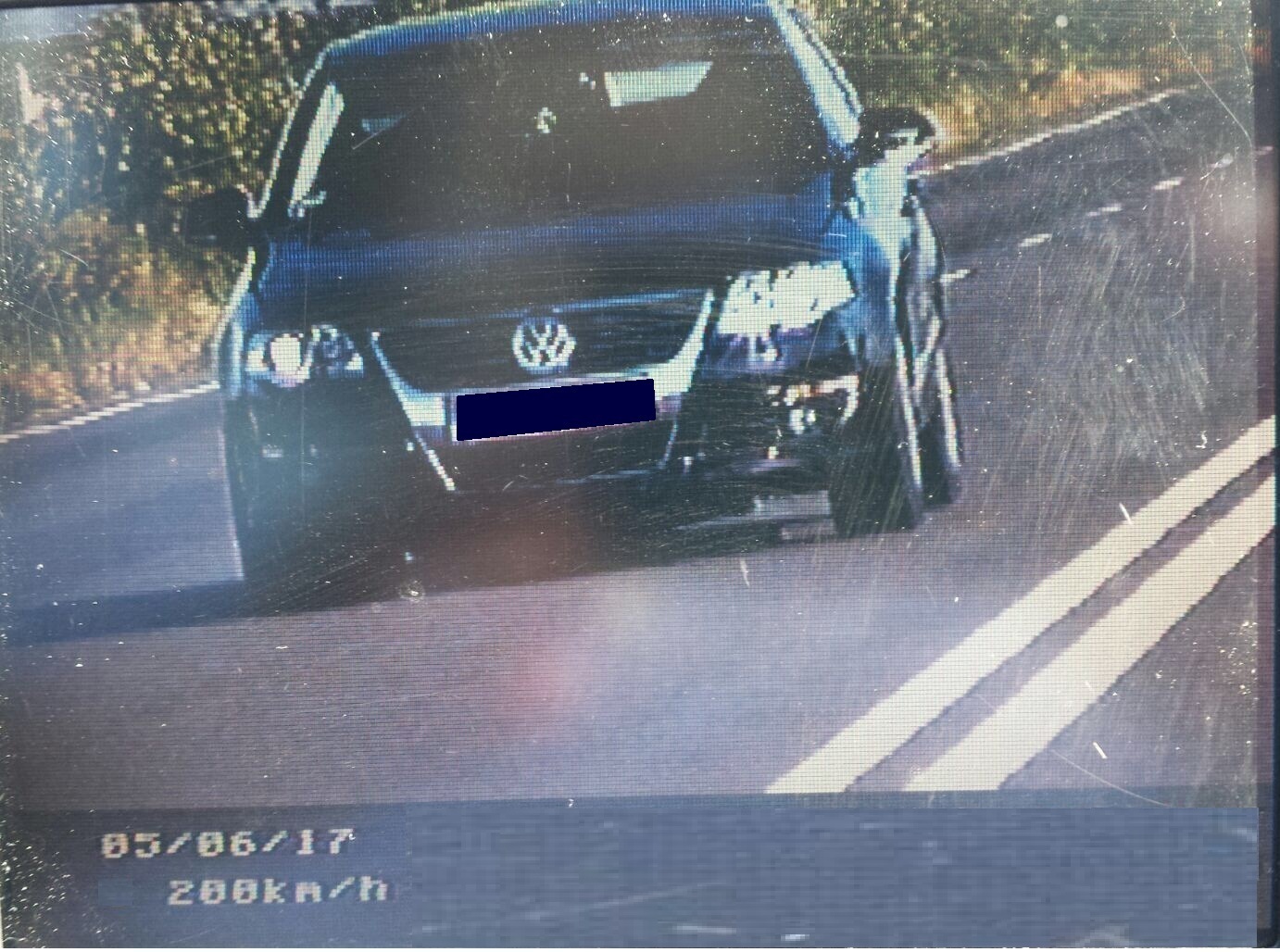 Foto/CONSTANȚA: Brăilean surprins de radar conducând cu 200 km/h