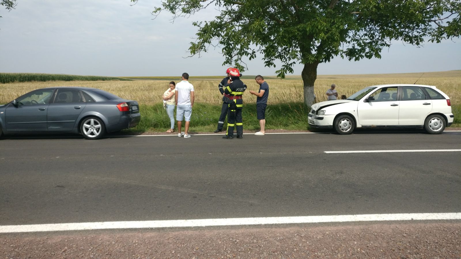 TULCEA – Accident rutier în apropiere de Cataloi. Intervin pompierii de la ISU Delta