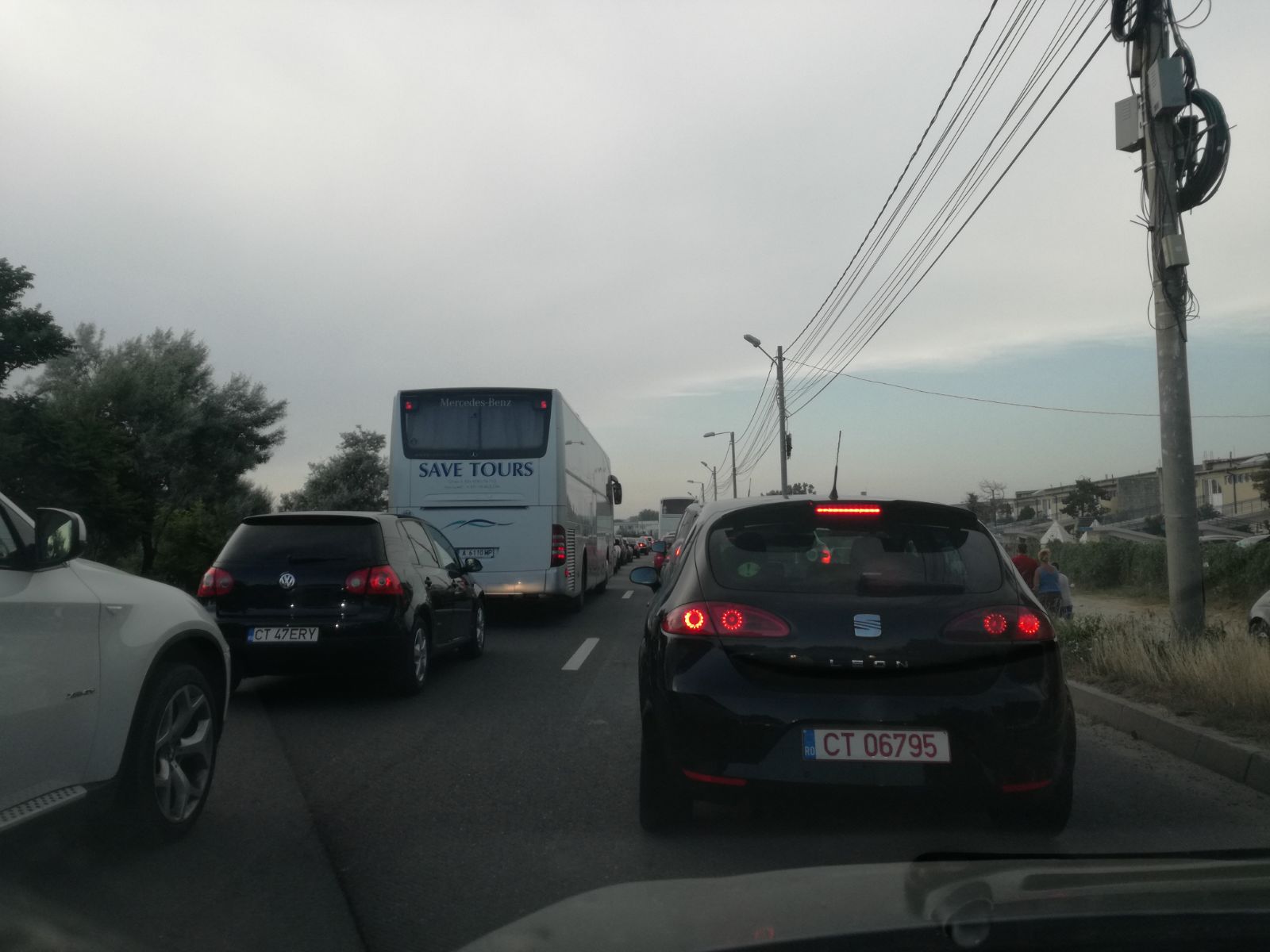 Trafic infernal pe DN39, la Eforie