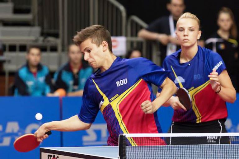 Juniorul Cristian Pletea este campion european la tenis de masă în proba de dublu