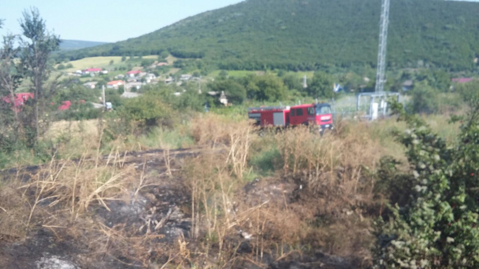 FOTO: INCENDIU puternic într-o localitate din TULCEA