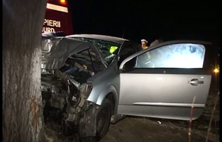 TULCEA: Mașină iesită de pe carosabil. Două persoane au ajuns la spital