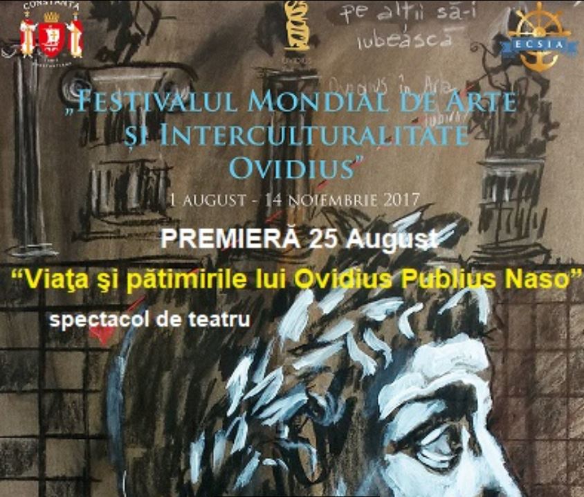 CONSTANȚA: “Viaţa şi pătimirile lui Ovidius Publius Naso” – spectacol de teatru cu acces gratuit