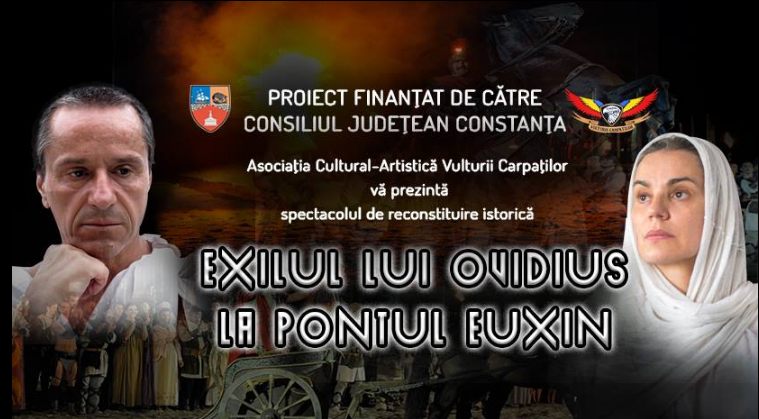 CONSTANȚA: „Exilul lui Ovidius la Pontul Euxin” – Spectacol cu Maia Morgenstern și Claudiu Bleonț alături de cascadori profesioniști
