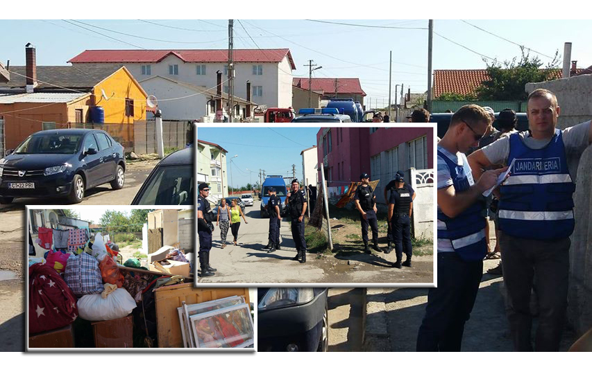 MANGALIA/FOTO/VIDEO – Locuințe sociale evacuate cu executor judecătoresc în prezența forțelor de ordine