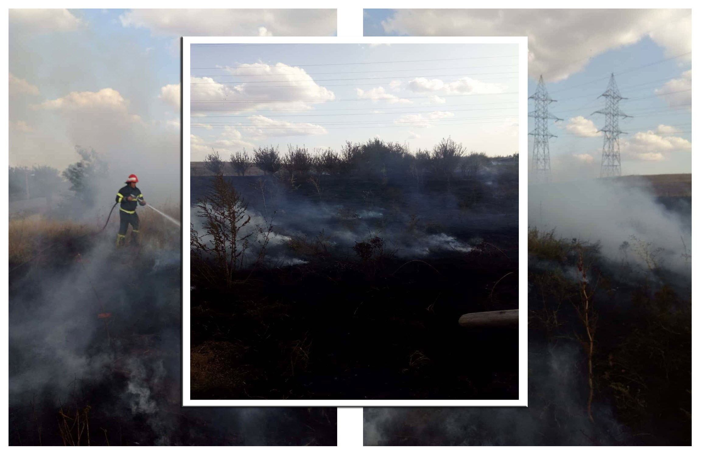 TULCEA/FOTO – Pompierii solicitați să stingă un incendiu în zona Vărărie