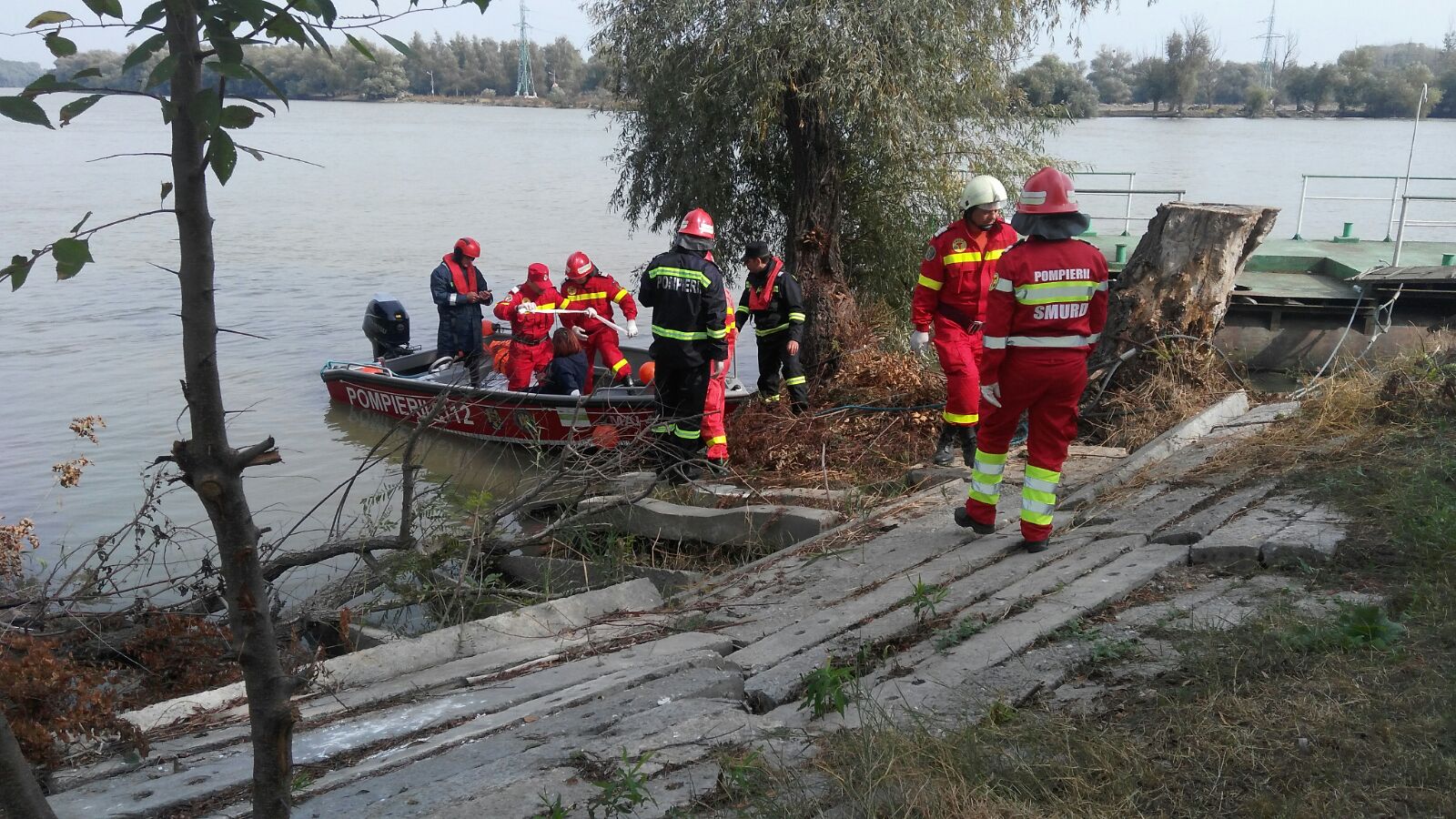 FOTO – TULCEA: ACCIDENT NAVAL, pus în scenă pe brațul Sfântul Gheorghe