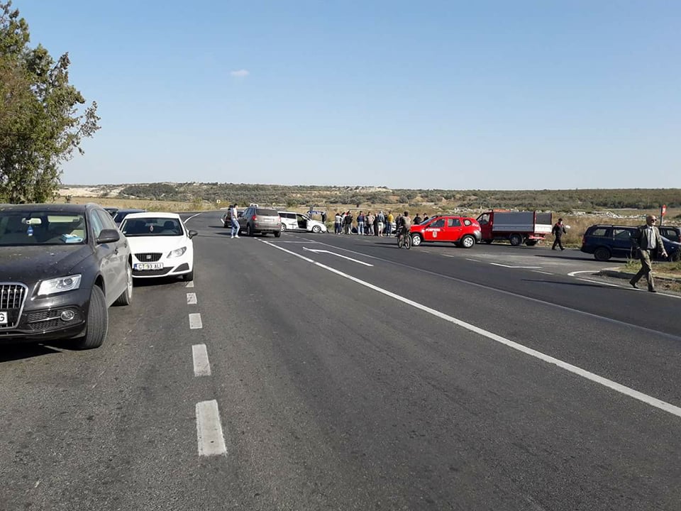 UPDATE – Accident rutier la ieșire din MEDGIDIA