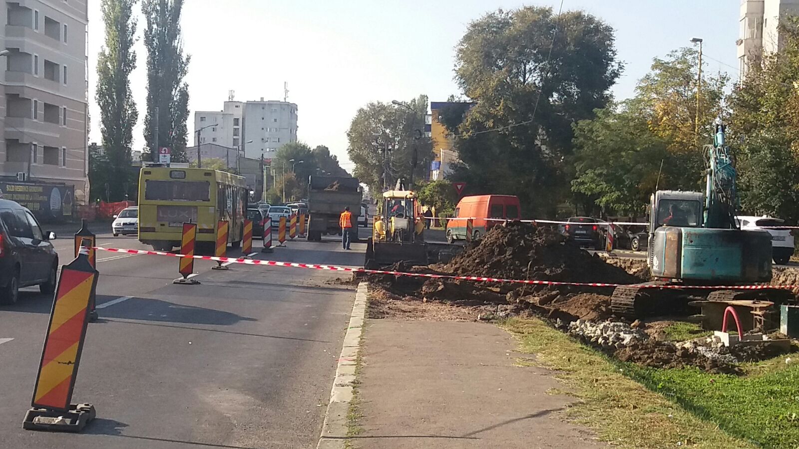 FOTO / CONSTANȚA: Se lucrează la un nou sens giratoriu