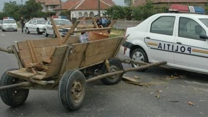 Accident rutier între Cerchezu și Negru Vodă. O căruță și un autoturism au fost implicate