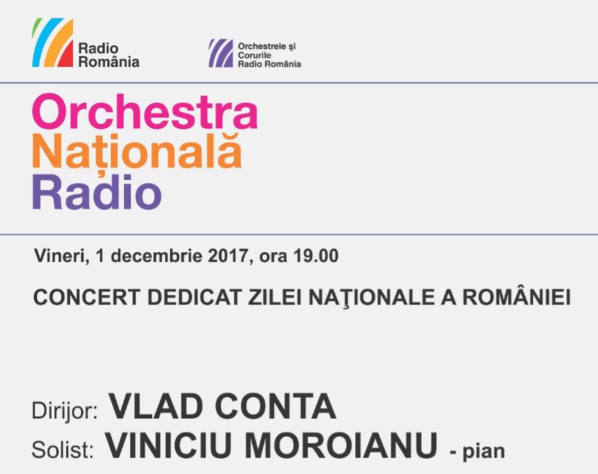 Concert de Ziua Naţională a României, cu Orchestra Naţională Radio