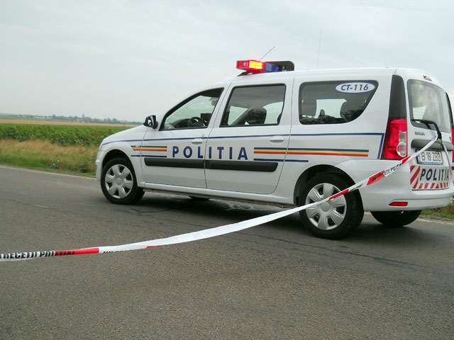 TULCEA – Mașină răsturnată la marginea localității Agighiol