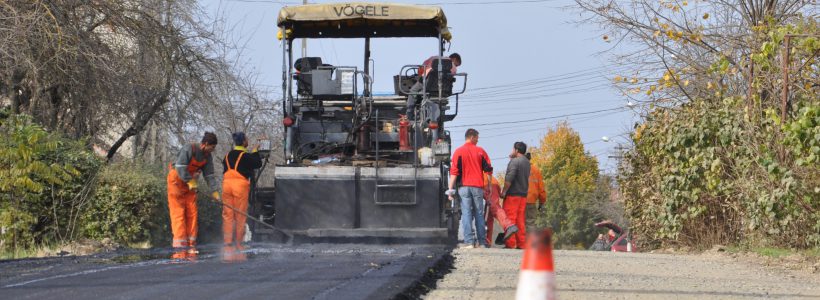 Lucrări de asfaltare în municipiul Constanța