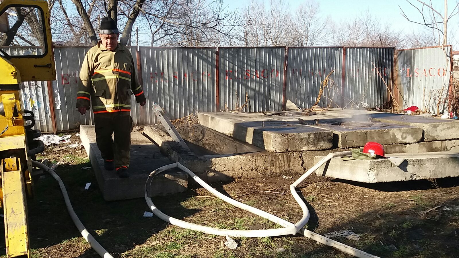 Constanța – Incendiu în zona CET, provocat de oameni ai străzii (foto)