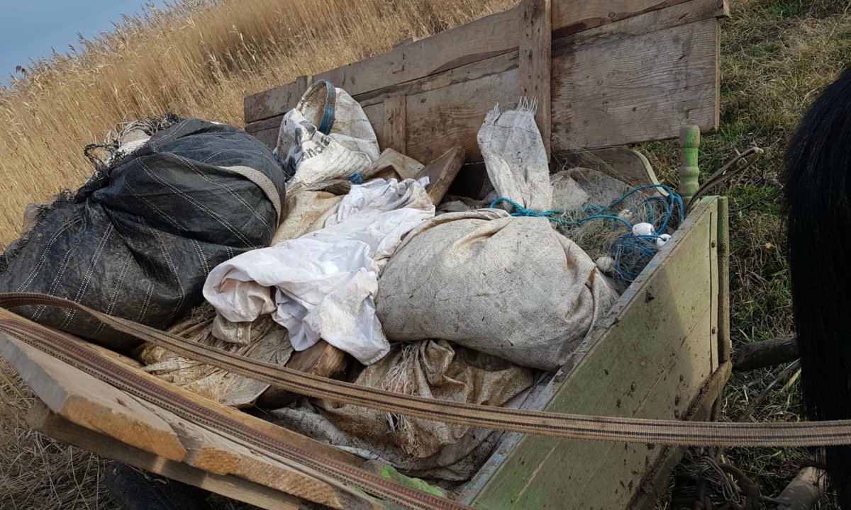 TULCEA/FOTO: Nicio zi fără braconaj. 190 kilograme de peşte și plase monofilament