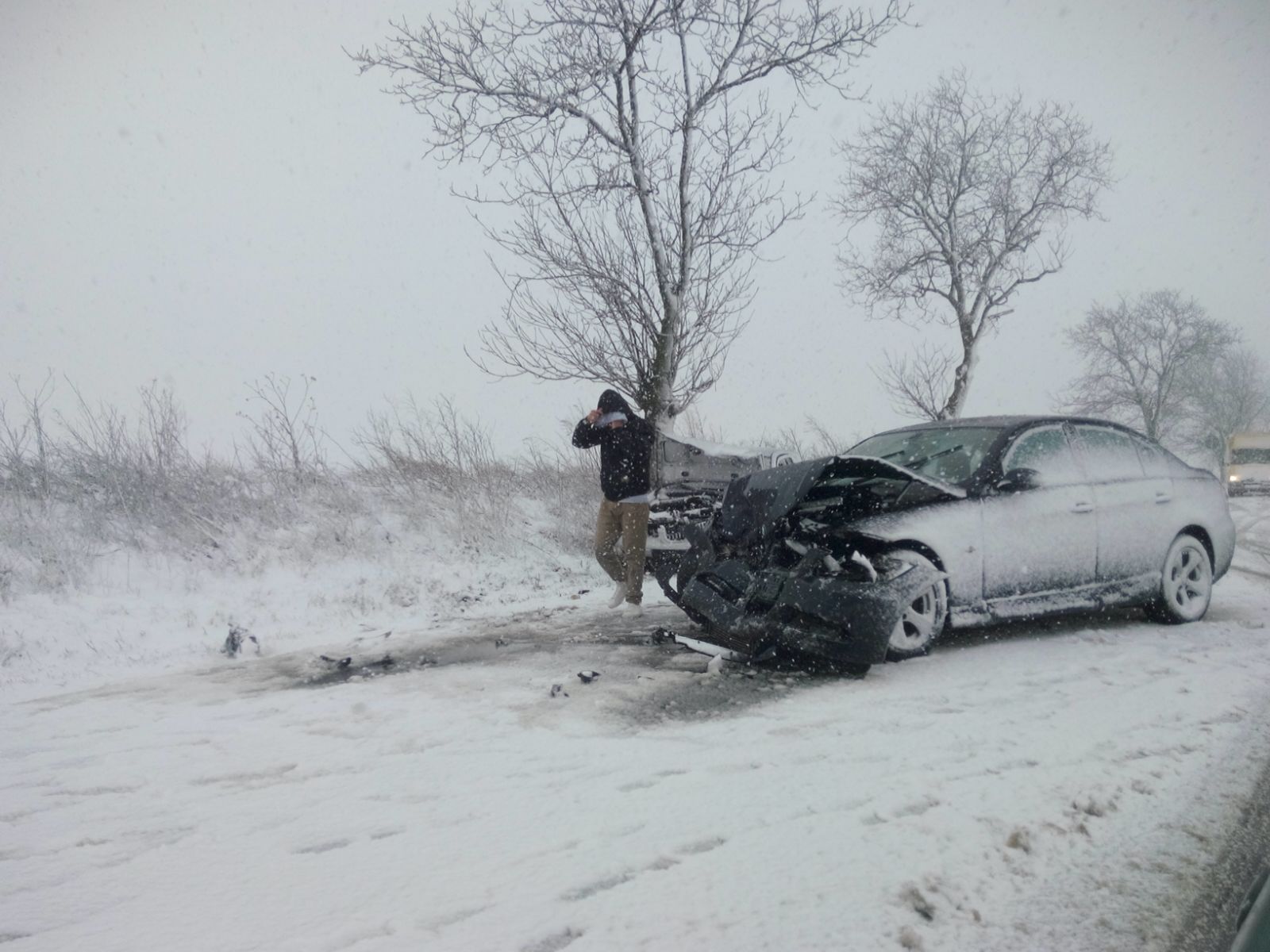FOTO – Județul CONSTANȚA: Iarna s-a întors și a dat din nou traficul peste cap