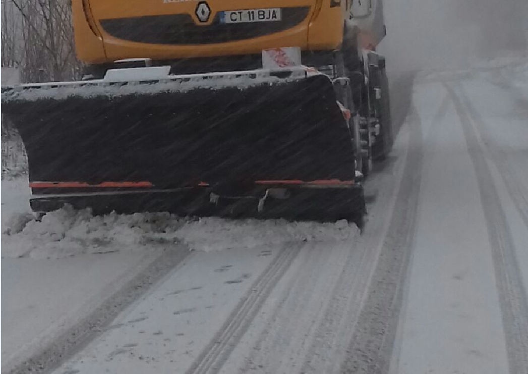 TULCEA: Situația traficului rutier în urma ninsorii de ieri