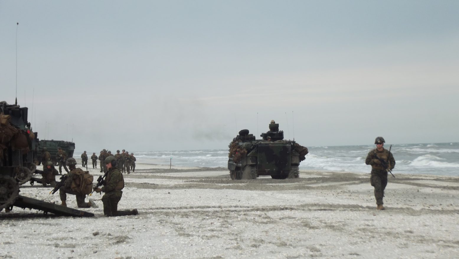 Desant amfibiu al infanteriștilor marini români și americani la Capu Midia