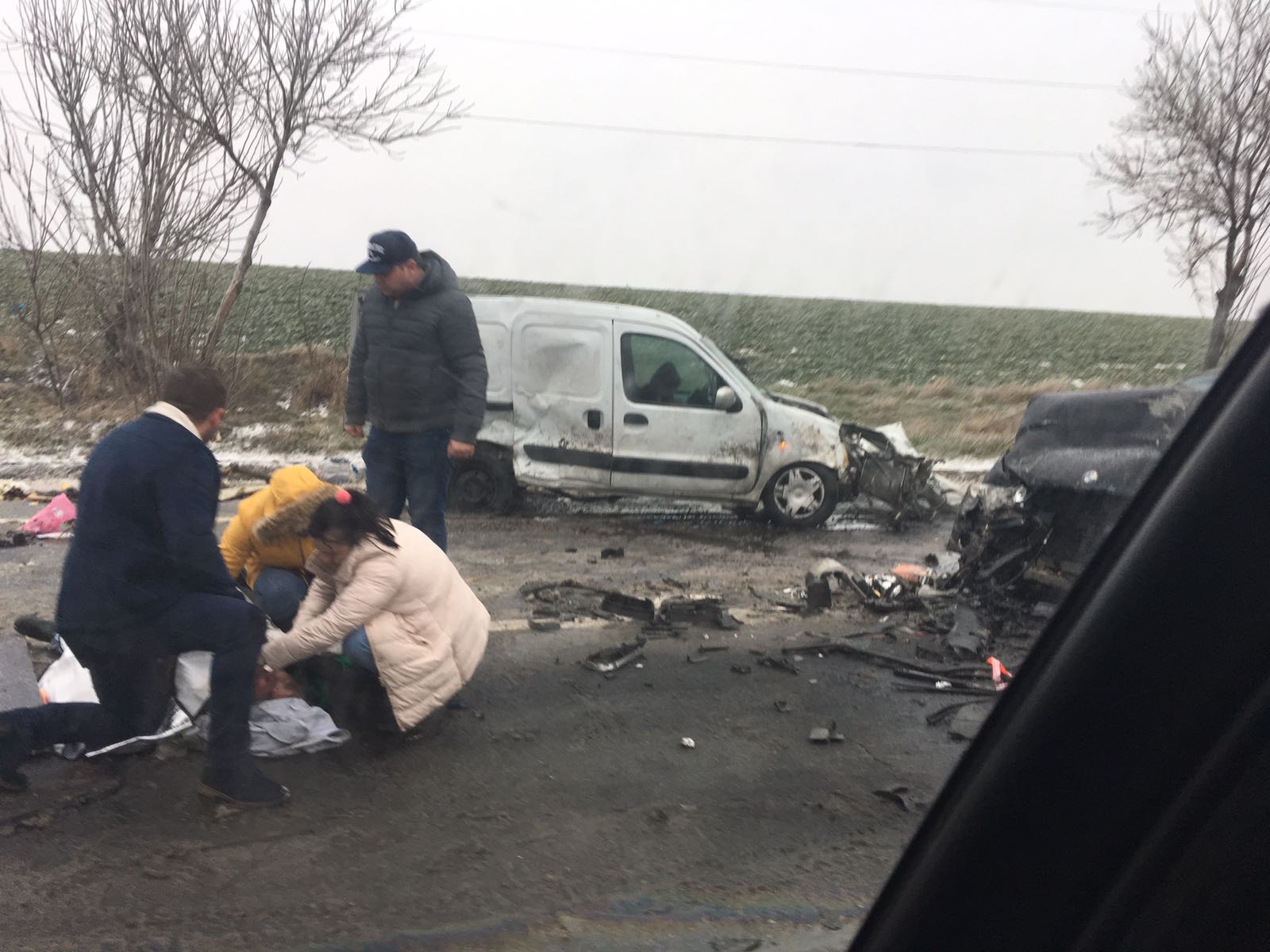 Accident rutier în lanț pe DN 2