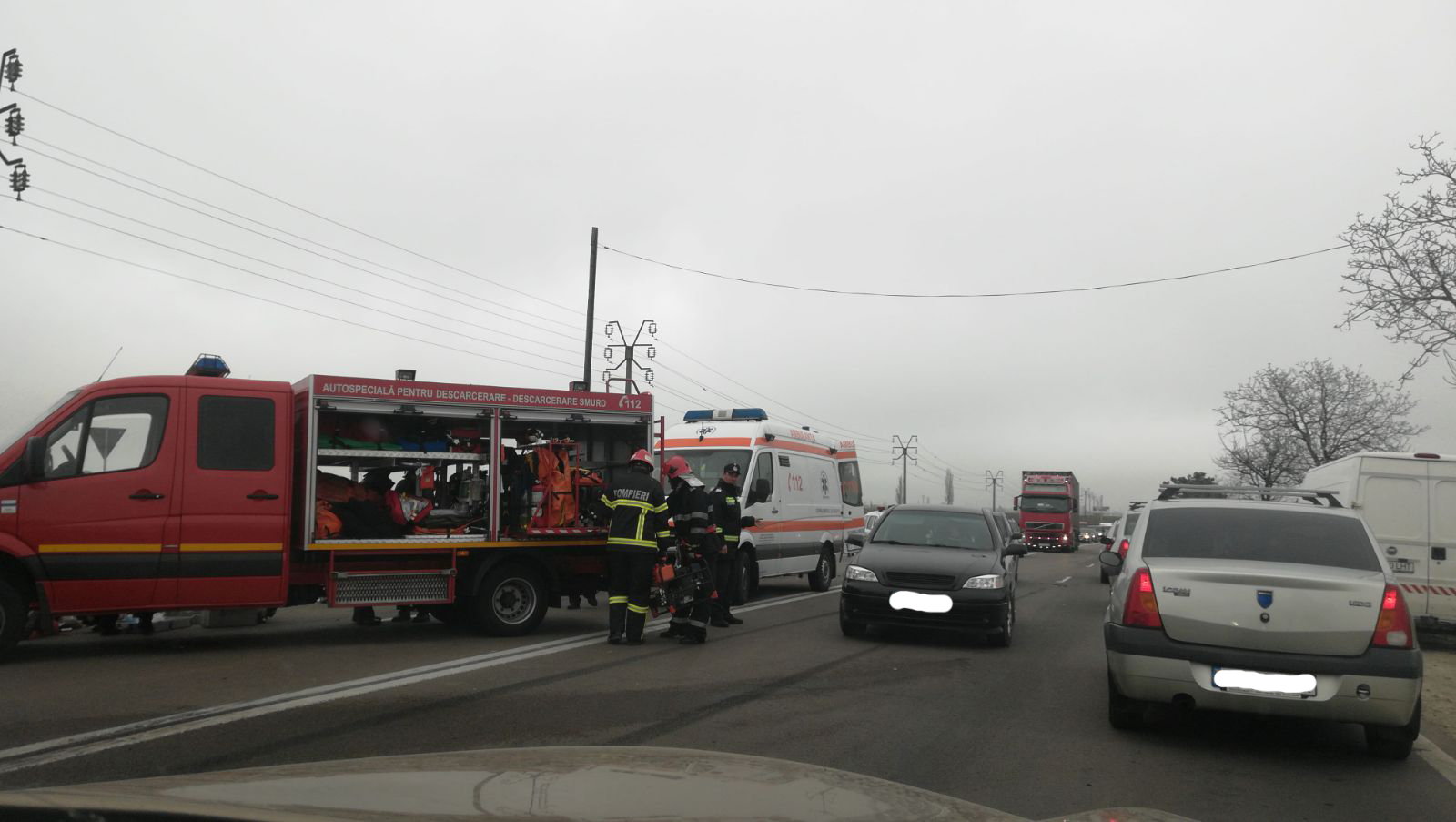 UPDATE! Accident grav pe drumul dintre Constanța și Valu lui Traian. Trafic rutier blocat (foto)