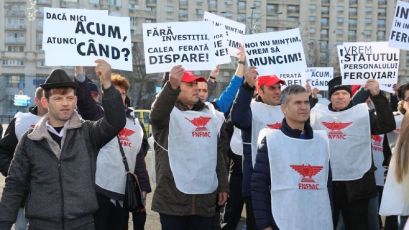 Sindicaliştii din CFR Marfă au intrat la discuţii cu reprezentanţii Guvernului