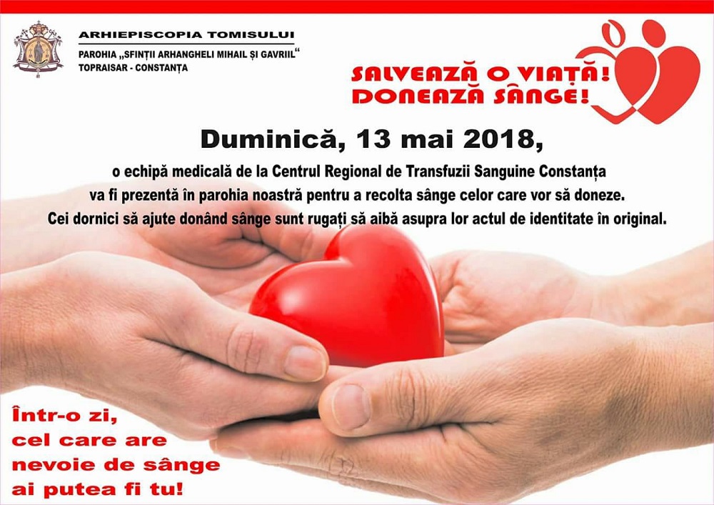 Donare de sânge la parohia Topraisar