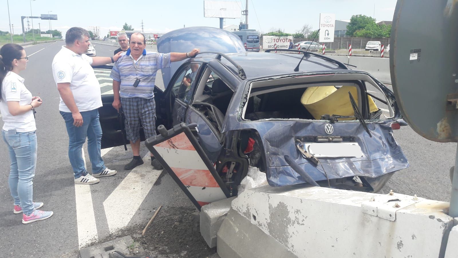 UPDATE – Județul Constanța: Mai multe victime, în urma unui accident produs la intrarea pe autostrada A2
